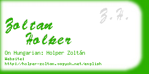 zoltan holper business card