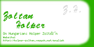 zoltan holper business card